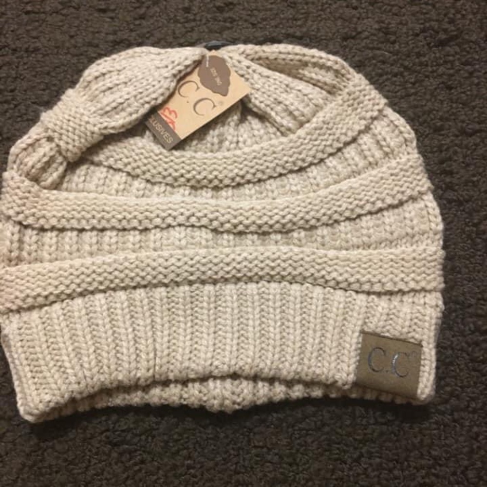 Cream cc beanie